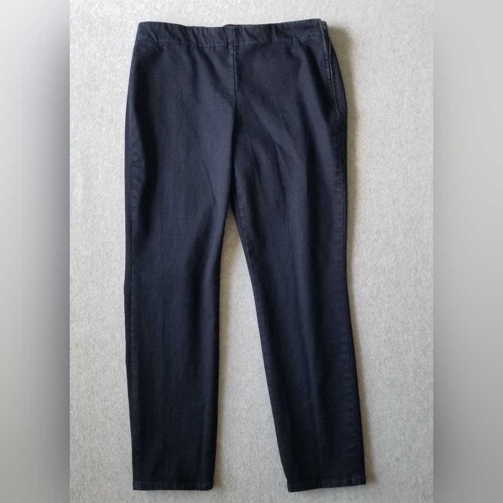 Talbots Womens 10 Slim Ankle Classic Side Zip Pants Staple Work Office Casual